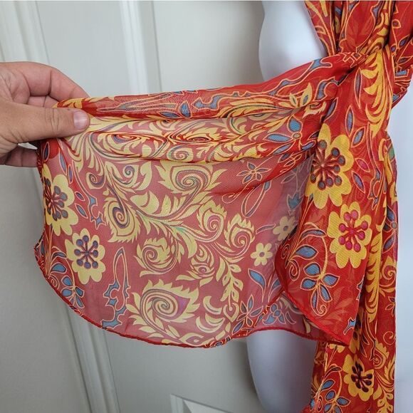 LIANG DIAN Silk Blend Peacock Scarf - Picture 3 of 8